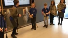 Children performing the Romans vs Brigantes battle